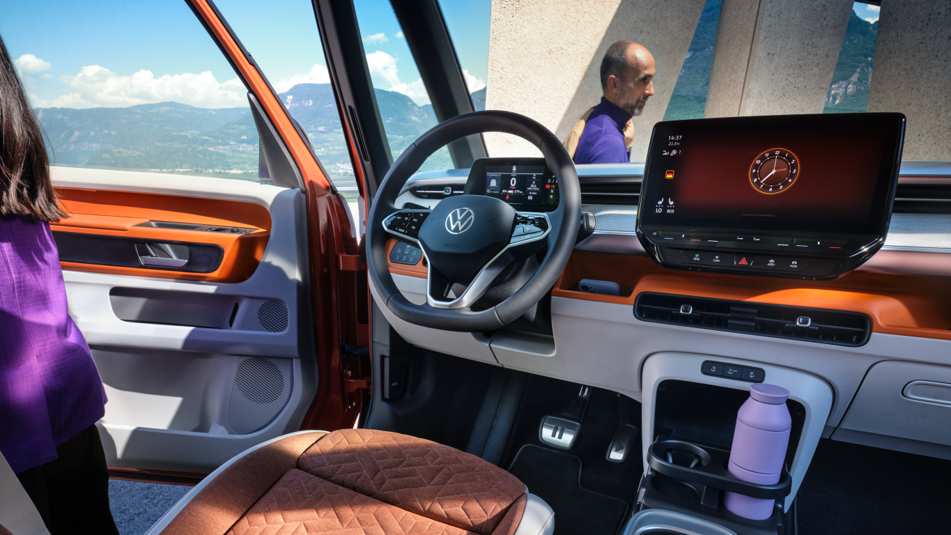 Visão geral do cockpit do novo VW ID.Buzz