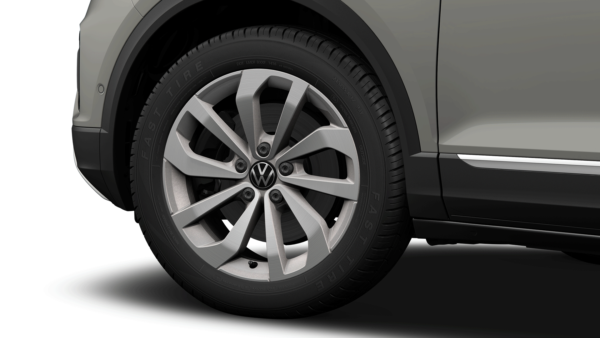 Jantes de liga leve "Johannesburg" de 17 polegadas para o VW T-Roc, superfície polida