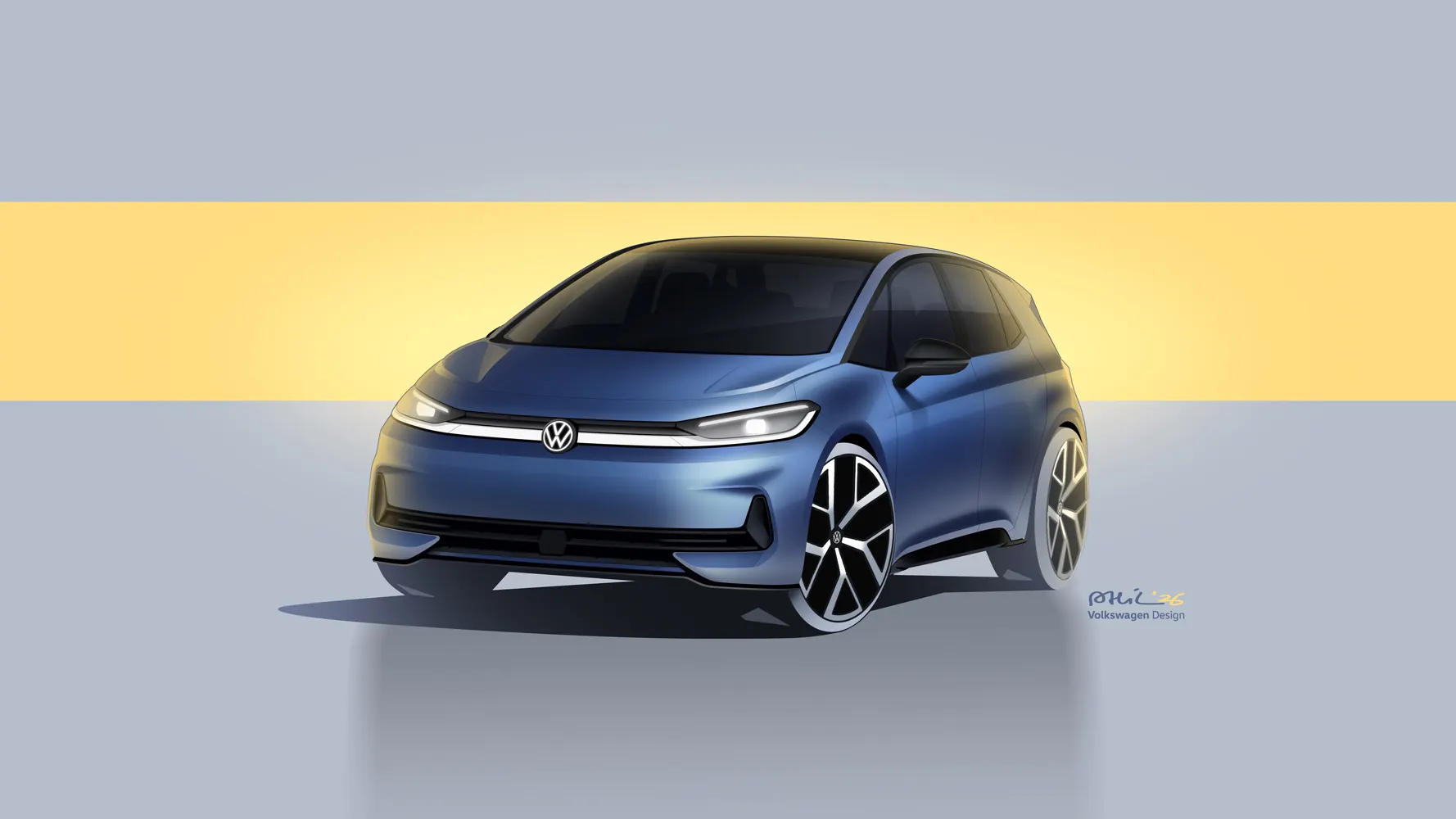 Vista lateral frontal do ID.3 Neo.