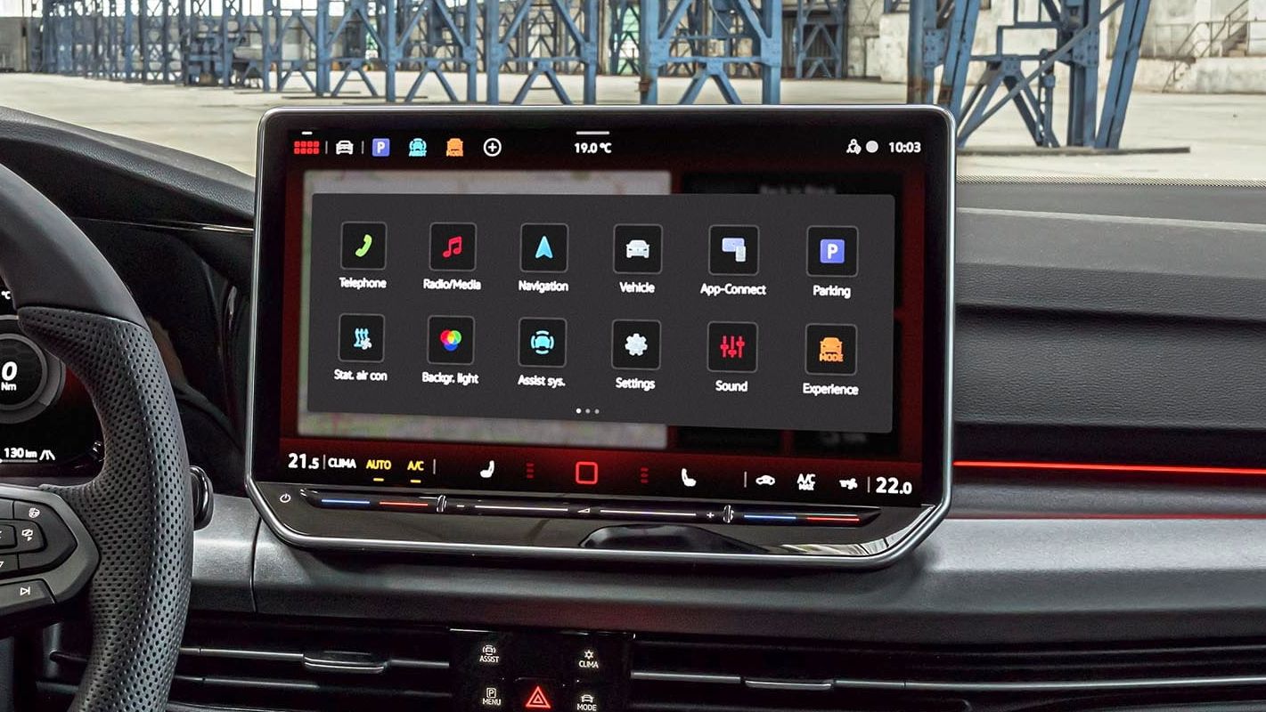 Interior do VW Golf GTI EDITION 50.