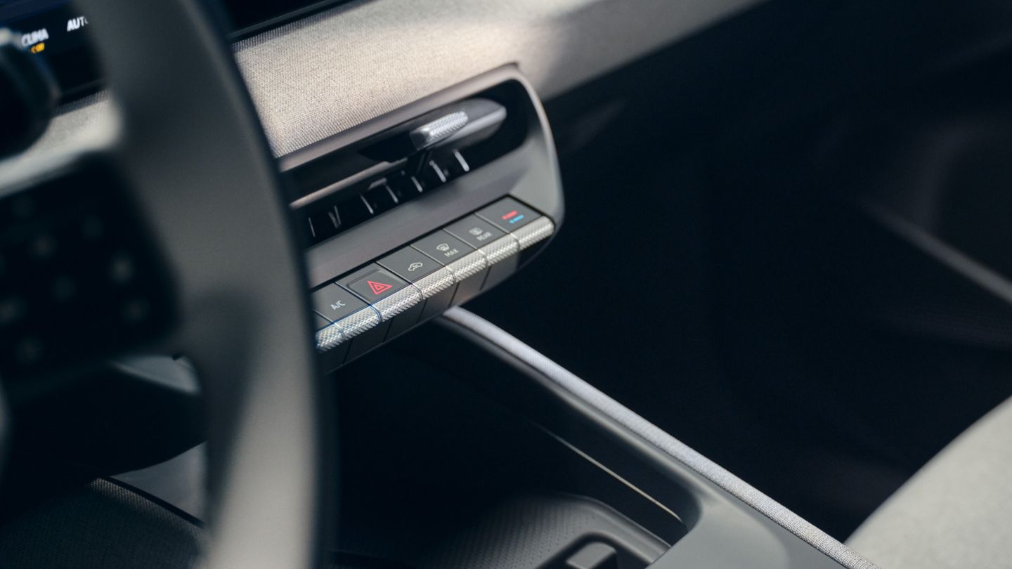 Vista detalhada do interior do VW ID. Polo.