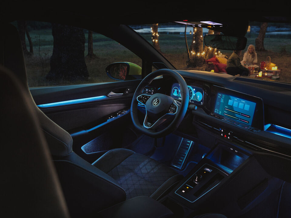 Detalhe do Innovision Cockpit do VW Golf