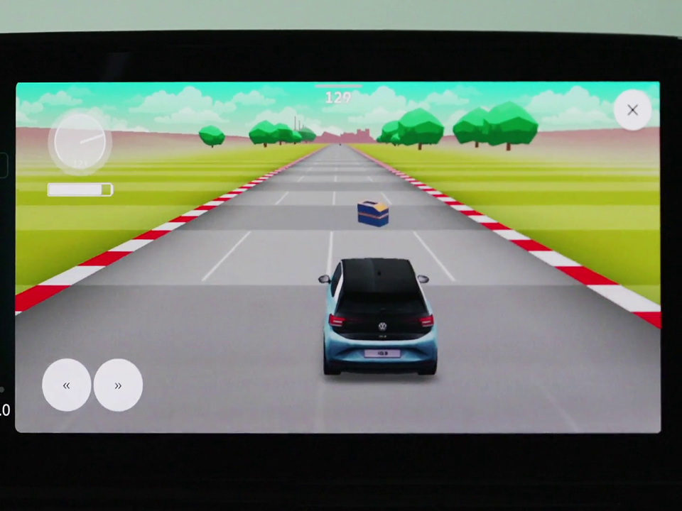 Darstellung eines In-Car App Spiels – Software 3.0 Update
