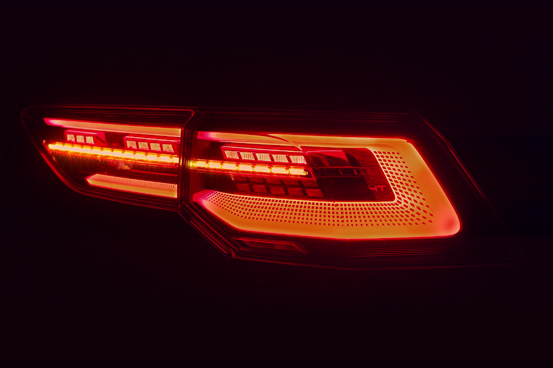 Detalhe do farolim LED do VW Golf