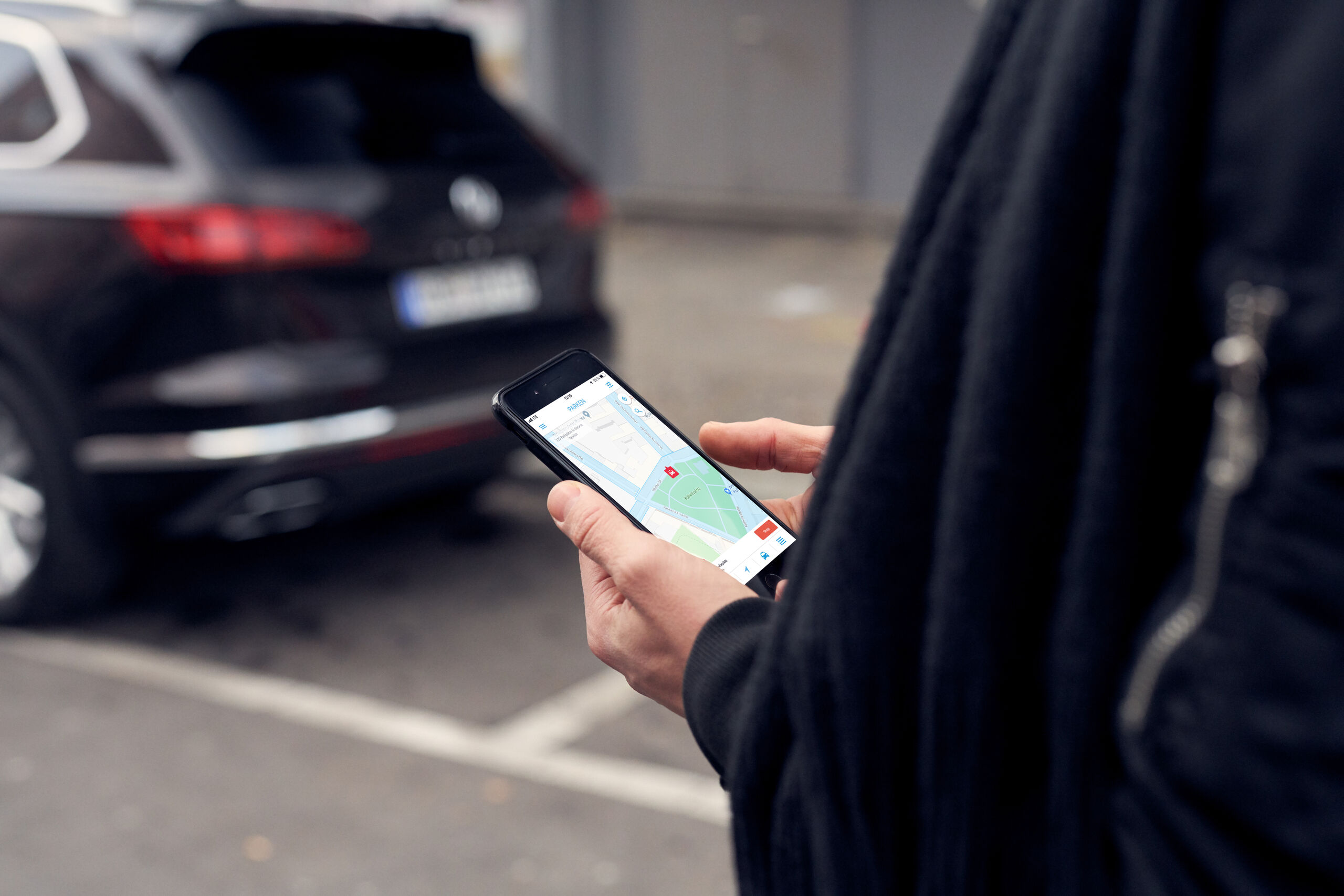 Car sharing com a app We Park da Volkswagen