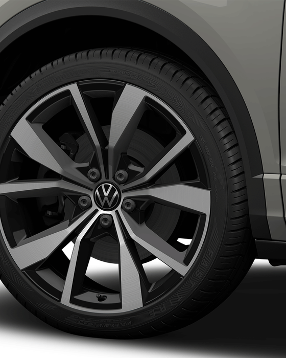 Jantes de liga leve "Misano" de 19 polegadas para o VW T-Roc em preto/acabamento polido