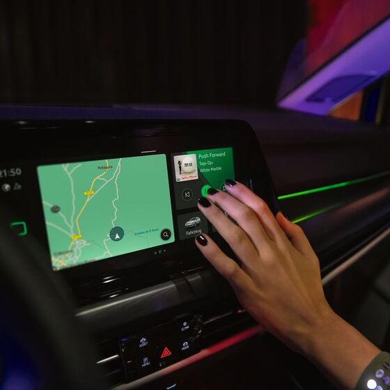 Detalhe do GPS do VW Golf