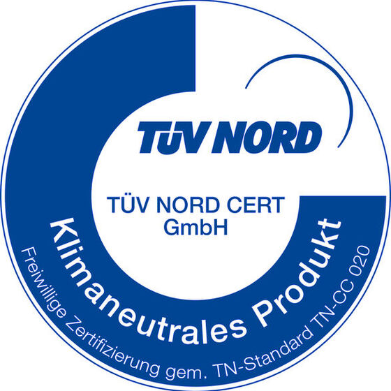 Certificado TÜV NORD: Produto neutro em termos climáticos