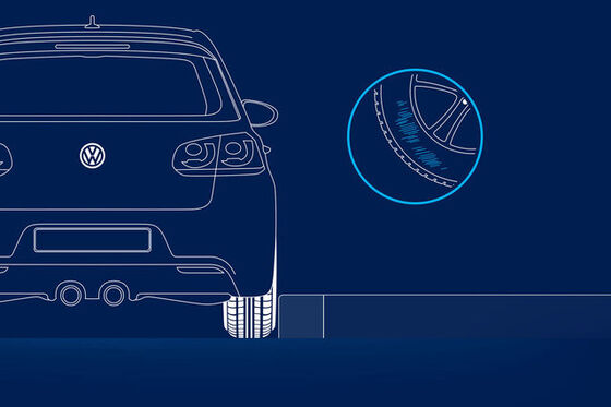Ilustração dos danos dos pneus: pontos de abrasão